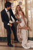 Maggie Sottero Ladonna Lane wedding gown lifestyle view fitted lace silhouette