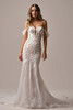 Maggie Sottero Malone wedding gown with off shoulder sleeves mermaid silhouette