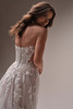 Maggie Sottero Natalie wedding gown back detail illusion bodice button closure