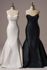 Maggie Sottero Odette wedding gown ivory and black versions fit and flare