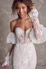 Maggie Sottero Ortensia wedding gown bodice close-up lace illusion neckline