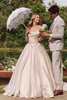 Maggie Sottero Paris wedding gown outdoor view ball gown organza silhouette
