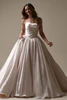 Maggie Sottero Paris wedding gown front view ball gown organza strapless bodice