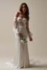 Maggie Sottero Persephone wedding gown front view sheath satin lace bodice