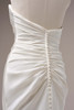 Maggie Sottero Rhoda wedding gown side detail ruched satin pearl buttons