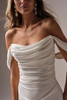 Maggie Sottero Rhoda wedding gown neckline detail ruched satin scoop neckline