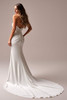 Maggie Sottero Rhoda wedding gown back view pearl buttons satin train
