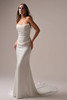 Maggie Sottero Rhoda wedding gown front view fit and flare satin strapless neckline