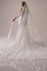 Maggie Sottero Sonoma wedding gown veil view mermaid lace train