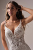 Maggie Sottero Sonoma wedding gown bodice detail lace V neckline straps