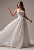 Maggie Sottero Wallis wedding gown front view A-line floral lace bodice