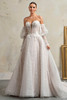 Maggie Sottero Athlone wedding gown with sleeves A-line glitter tulle