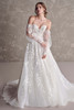 Maggie Sottero Destin wedding gown with illusion lace long sleeve