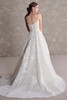Maggie Sottero Destin wedding gown back view lace train A-line
