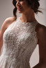 Maggie Sottero Genevieve wedding gown bodice detail halter lace beading