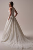 Maggie Sottero Genevieve wedding gown back view lace train A-line