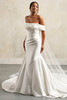 Maggie Sottero Giselle wedding gown front view mermaid satin