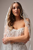 Maggie Sottero Halle wedding gown bodice detail beaded lace with strapless neckline