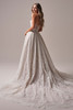 Maggie Sottero Jovienne wedding gown back view overskirt train