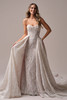 Maggie Sottero Jovienne wedding gown with overskirt front view
