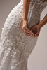 Maggie Sottero Noor wedding gown skirt detail textured lace