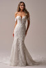Maggie Sottero Noor wedding gown front view fit and flare lace