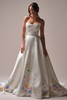 Maggie Sottero Radiance wedding gown front view A-line Mikado with hand painted floral skirt