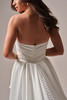 Maggie Sottero Rhianna wedding gown back detail zipper closure with pearl buttons