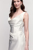 Watters Locket Amaryllis wedding gown close-up with corset boning and draped bust