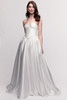 Watters Locket Carina ball gown with sweetheart neckline and satin skirt front view