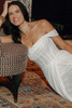 Watters Locket Freesia lace bridal gown with detachable off-the-shoulder drape and soft mesh layers