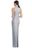 Front view of Alexander by Daymor 3200 gold shimmer stretch crepe mother of the bride dress with 3D floral detail