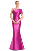 Front view of Alexander by Daymor 3232 passion satin twill mother of the bride dress with fit-and-flare silhouette