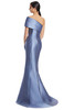 Back view of Alexander by Daymor 3232 delphi blue mother of the bride dress with covered buttons