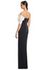 Back view of Alexander by Daymor 3248 black and white crepe mother of the bride dress with covered buttons