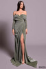 Front view of nilgreen Tarik Ediz Thelma jersey mother gown