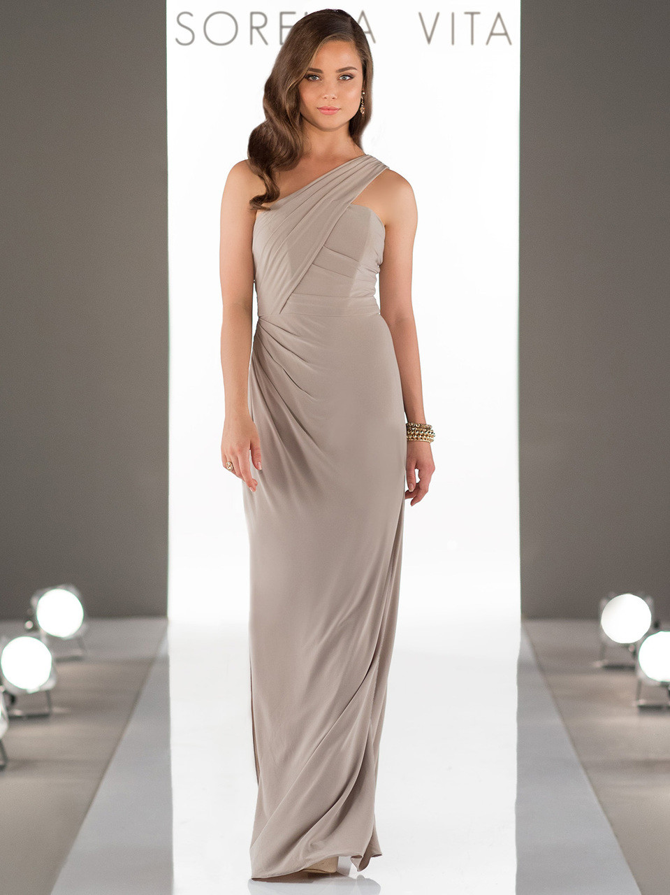 satin stretch bridesmaid dresses KissProm Charming Sheath V Neck Dresses, Lavender / 2 Color:Natural/Olive flattering sheath silhouette PROM-2025 Windsor Feelin' Glitzy Glitter