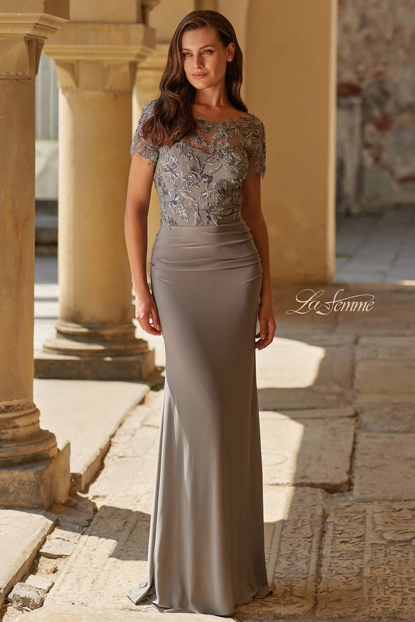 mother of the bride beaded dress Long Formal Beaded Mother of the Bride Dress