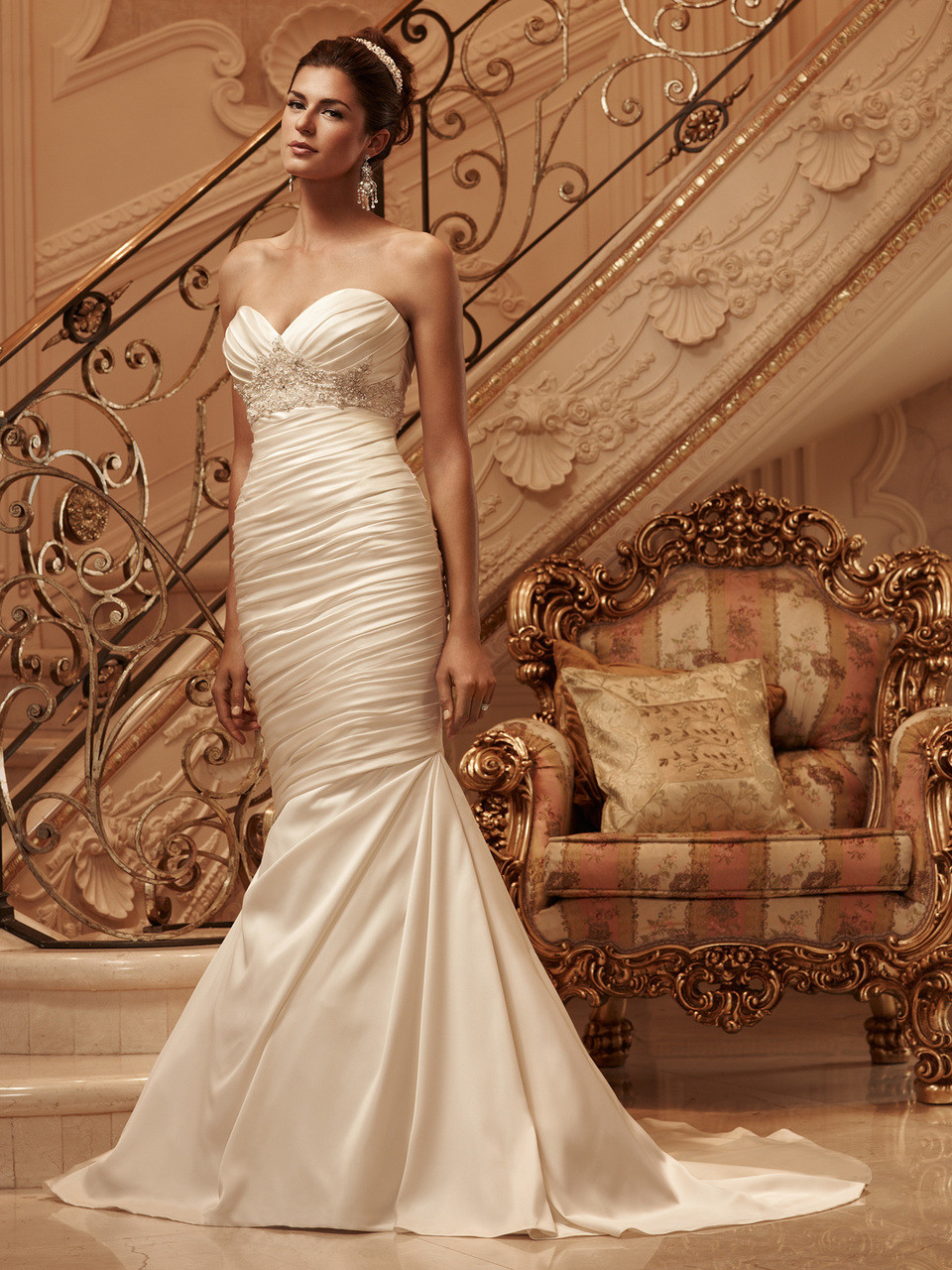 Satin Sweetheart Mermaid Wedding Dress