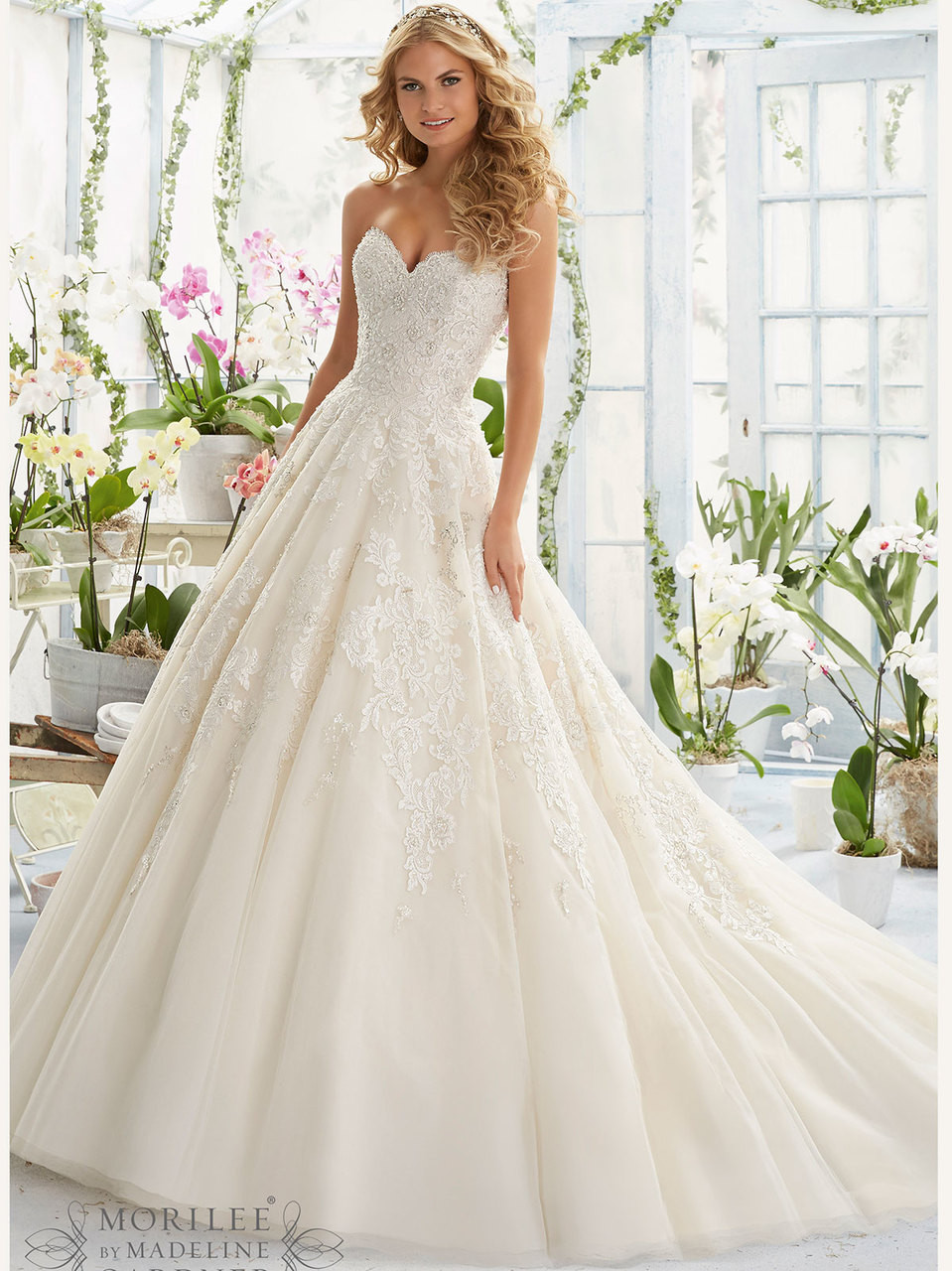 Sweetheart beaded shop wedding dress