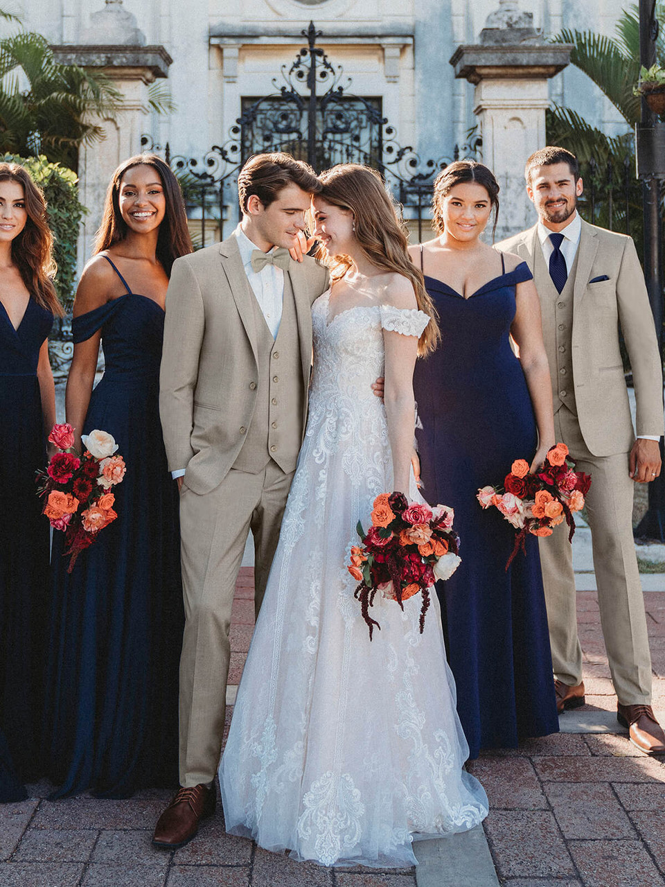 Ultra Slim Sand Brunswick Wedding Tuxedo Dimitra Designs Tuxedos