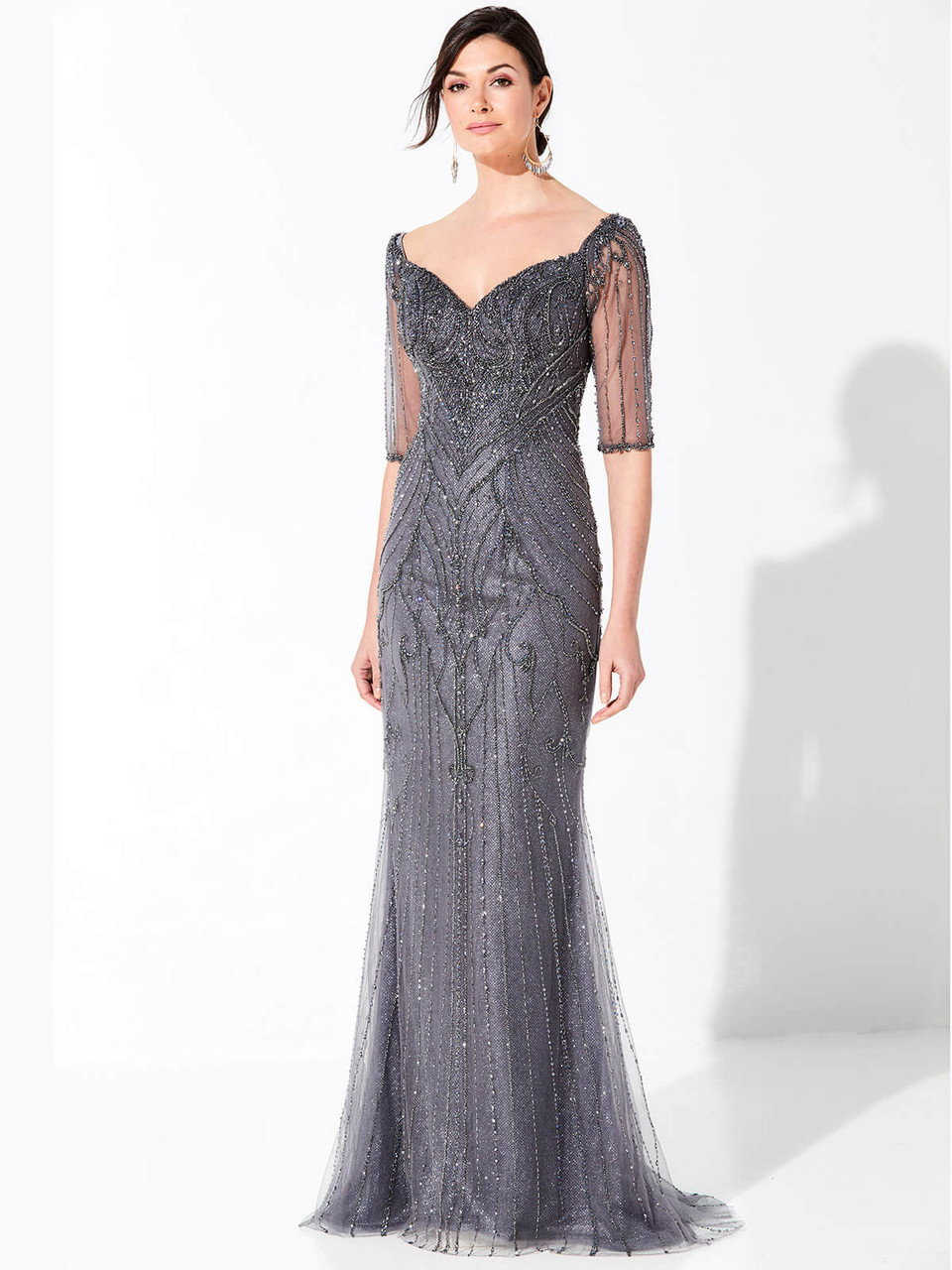 Charcoal Grey Bridesmaid Dress in Gunmetal