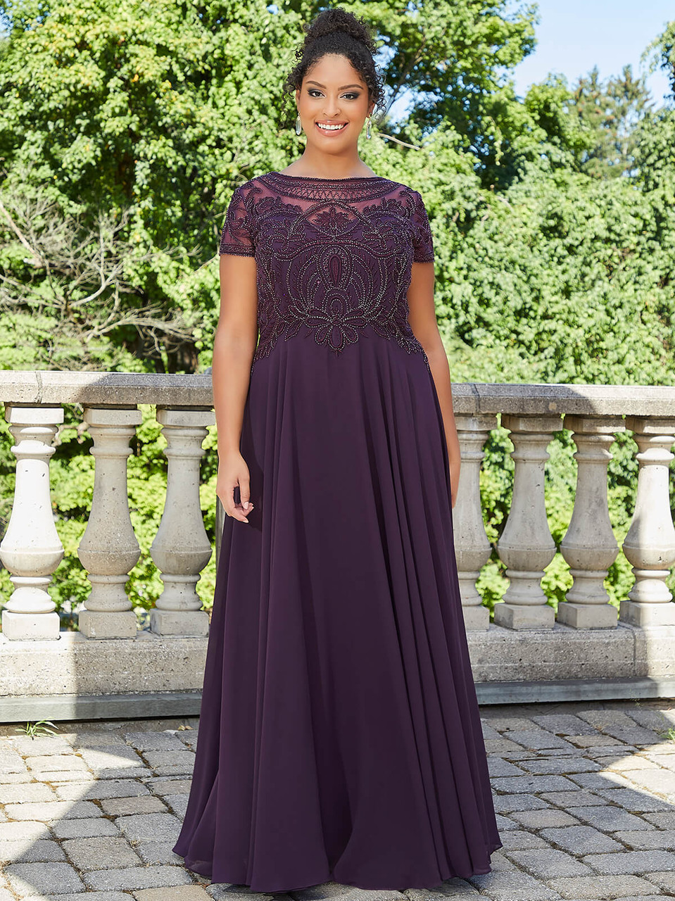 Evening Eggplant Mother Of The Bride Dresses Shoulder Mori Lee