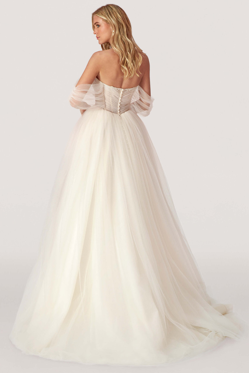 the toe Madison jacquard blouson アイボリーS Madison James Bridal Dress MJ959