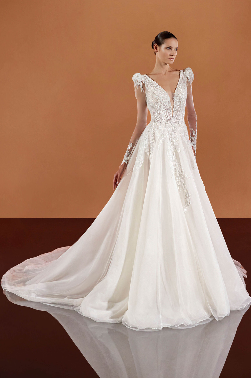 Lace Pronovias Princess Gown Ishani | Dimitra Designs