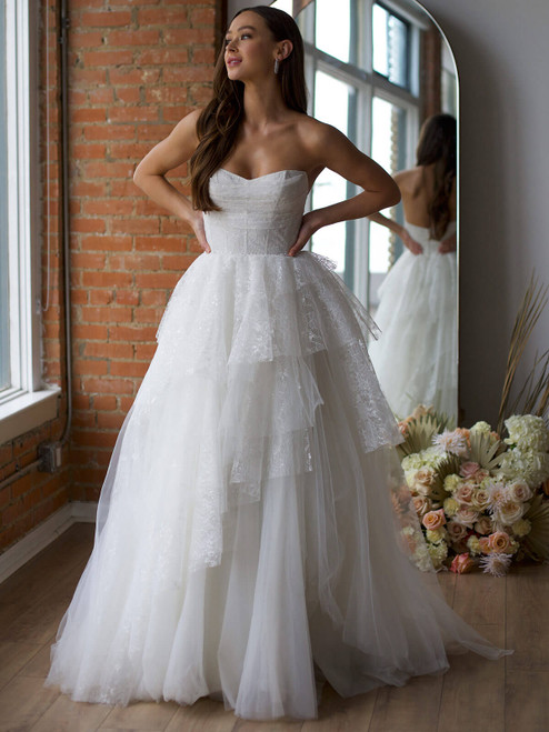 Layered Skirt Wedding Dresses | Dimitra 