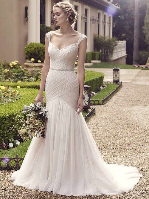 Casablanca 2234 Beaded Tank Straps Wedding Dress