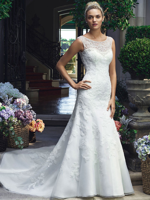 Casablanca 2217 Bateau Neckline Wedding Dress