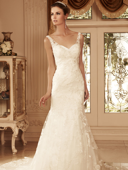 Sweetheart Beaded Lace Bridal Gown Casablanca 2099