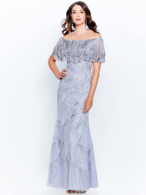 Off The Shoulder Ruffle Mother of the Bride dress Montage 120925